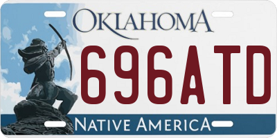 OK license plate 696ATD