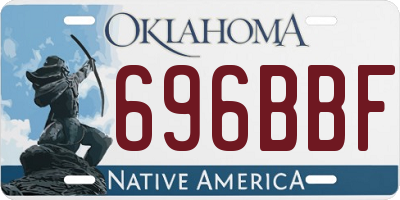 OK license plate 696BBF
