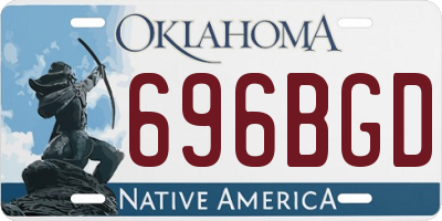 OK license plate 696BGD