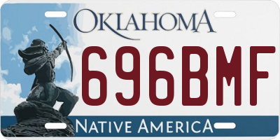 OK license plate 696BMF