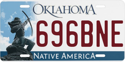 OK license plate 696BNE