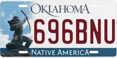 OK license plate 696BNU