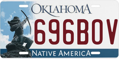 OK license plate 696BOV