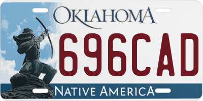 OK license plate 696CAD