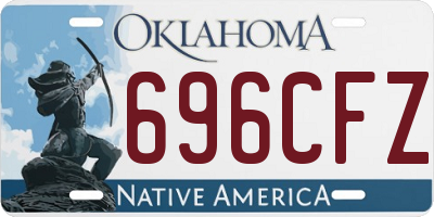 OK license plate 696CFZ