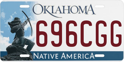 OK license plate 696CGG