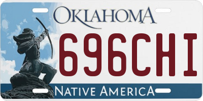 OK license plate 696CHI