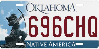 OK license plate 696CHQ