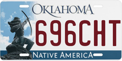 OK license plate 696CHT
