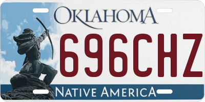 OK license plate 696CHZ