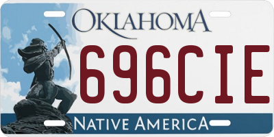 OK license plate 696CIE
