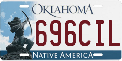 OK license plate 696CIL