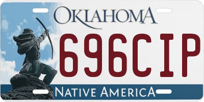 OK license plate 696CIP