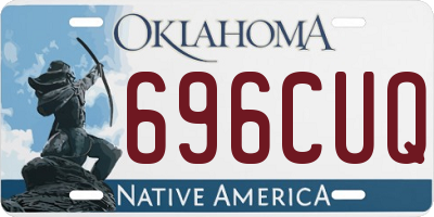 OK license plate 696CUQ
