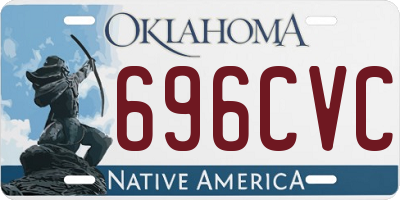 OK license plate 696CVC