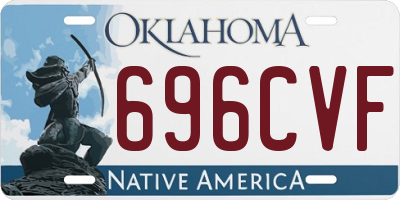 OK license plate 696CVF