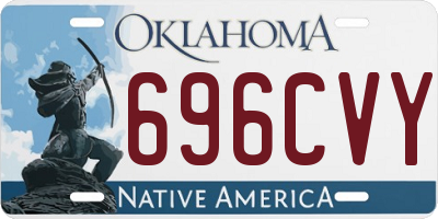 OK license plate 696CVY