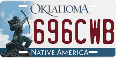OK license plate 696CWB