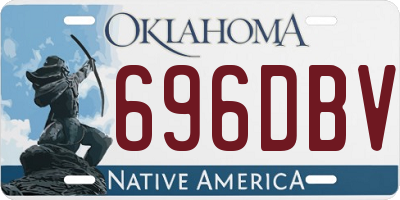 OK license plate 696DBV