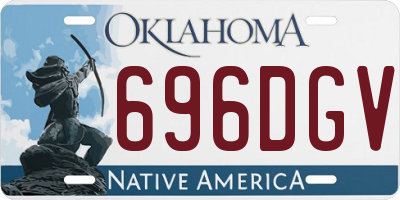 OK license plate 696DGV