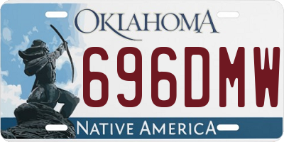 OK license plate 696DMW