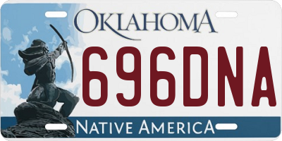 OK license plate 696DNA
