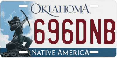 OK license plate 696DNB