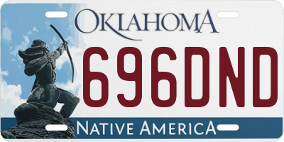 OK license plate 696DND