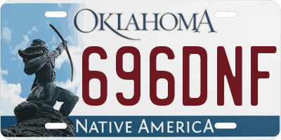 OK license plate 696DNF
