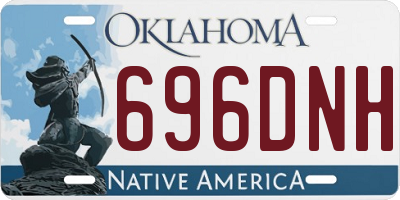 OK license plate 696DNH