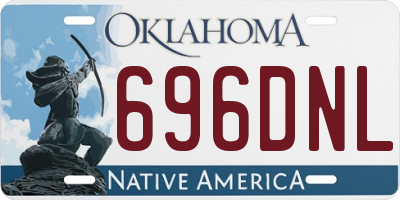 OK license plate 696DNL