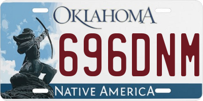 OK license plate 696DNM