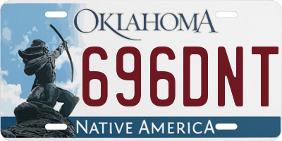 OK license plate 696DNT