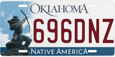 OK license plate 696DNZ