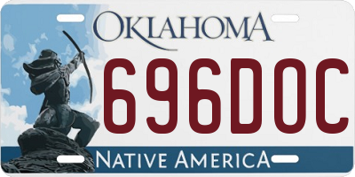 OK license plate 696DOC