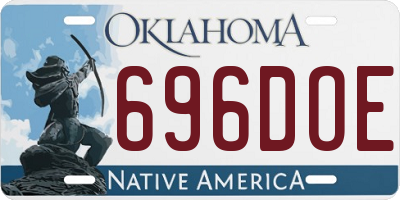 OK license plate 696DOE