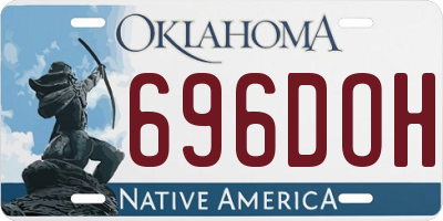 OK license plate 696DOH