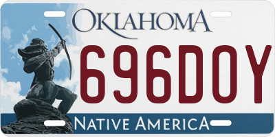 OK license plate 696DOY