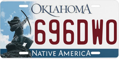 OK license plate 696DWO
