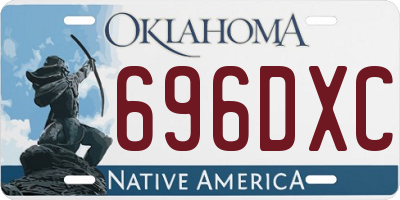OK license plate 696DXC