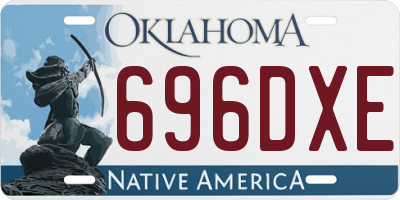 OK license plate 696DXE