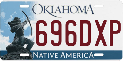 OK license plate 696DXP