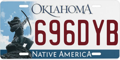 OK license plate 696DYB