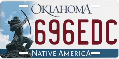 OK license plate 696EDC