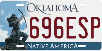 OK license plate 696ESP