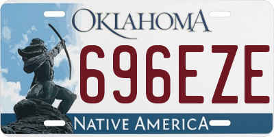 OK license plate 696EZE