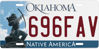 OK license plate 696FAV
