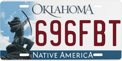 OK license plate 696FBT
