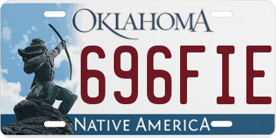 OK license plate 696FIE