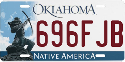OK license plate 696FJB